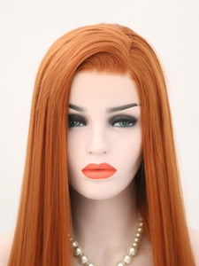 Light Auburn Lace Front Wig 091