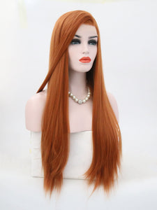 Light Auburn Lace Front Wig 091