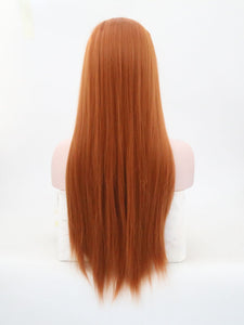 Light Auburn Lace Front Wig 091