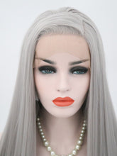 Load image into Gallery viewer, Gray Straight Lace Front Wig 126