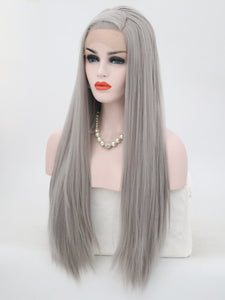 Gray Straight Lace Front Wig 126