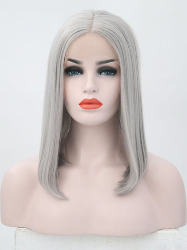 Gray Bob Lace Front Wig 124