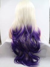 Load image into Gallery viewer, Ice To Purple Wavy Lace Front Wig 337