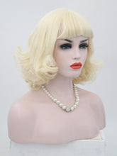 Load image into Gallery viewer, Light Blonde With Bang Wavy Lace Front Wig 118