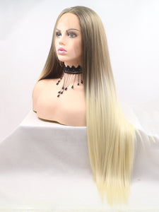 26" Brown to Blonde Lace Front Wig 543