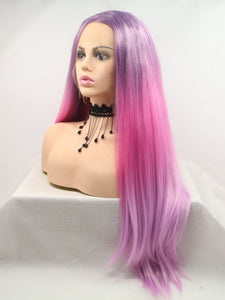 Gradient Violet To Purple Lace Front Wig 146