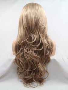 26" Honey Blonde Wavy Lace Front Wig 319