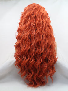 26" Marmalade Orange Lace Front Wig 353