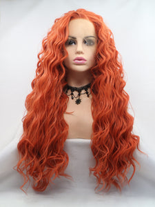 26" Marmalade Orange Lace Front Wig 353