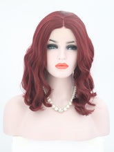 Load image into Gallery viewer, Wine Red Wavy Lace Front Wig 110