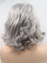 Load image into Gallery viewer, Grey Short Wavy Lace Front Wig 361