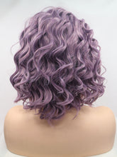 Load image into Gallery viewer, 12&quot; Dusty Purple Curly Lace Front Wig 356