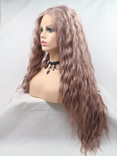 Load image into Gallery viewer, 26“ Milky Lavender Wavy Lace Front Wig 530
