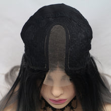 Load image into Gallery viewer, Black Root Grey Middle Lace Wig 191