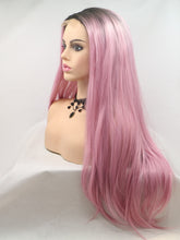 Load image into Gallery viewer, Black Root Sweet Pink Middle Lace Wig 195