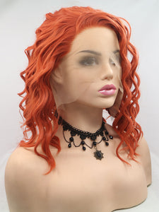 14" Marmalade Orange Lace Front Wig 644