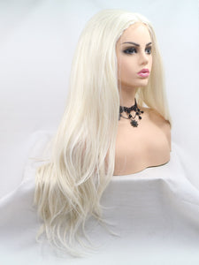 Noble Milk White Natural Wavy Middle Lace Wig 199