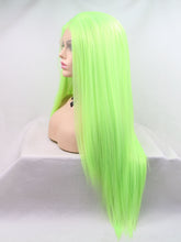 Load image into Gallery viewer, 26&quot; Light Spring Green Lace Front Wig 472