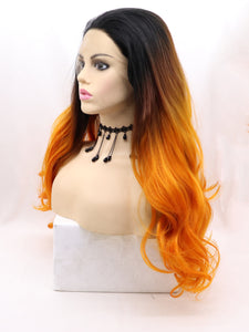 Gradient Orange Lace Front Wig 646