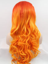 Load image into Gallery viewer, Sunset Orange Wavy Lace Front Wig 370