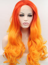 Load image into Gallery viewer, Sunset Orange Wavy Lace Front Wig 370