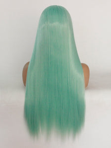 26“ Mint Green Lace Front Wig 491