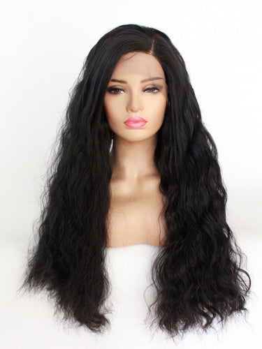 26“ Black Wavy Lace Front Wig 493