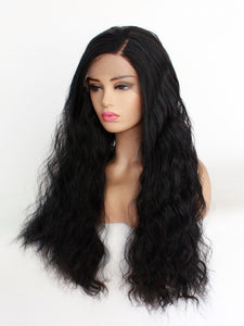 26“ Black Wavy Lace Front Wig 493