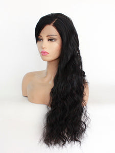 26“ Black Wavy Lace Front Wig 493