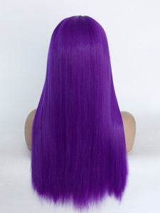 24" Blue Violet Lace Front Wig 494