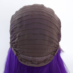 24" Blue Violet Lace Front Wig 494