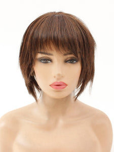 8" Mixed Auburn Short Lace Front Wig 511