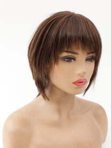 8" Mixed Auburn Short Lace Front Wig 511