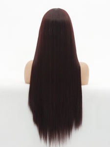 26“  99J Plum Red Lace Front Wig 486
