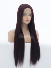 Load image into Gallery viewer, 26“  99J Plum Red Lace Front Wig 486