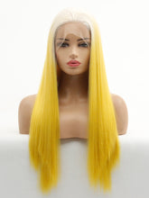 Load image into Gallery viewer, 24&quot; Rooted Yellow Lace Front Wig 513