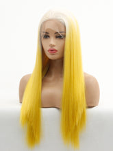 Load image into Gallery viewer, 24&quot; Rooted Yellow Lace Front Wig 513