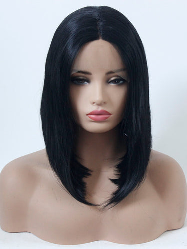 Classic Black Bob Lace Front Wig 385