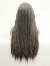 Load image into Gallery viewer, 26&quot; Mixed Gray Lace Front Wig 500