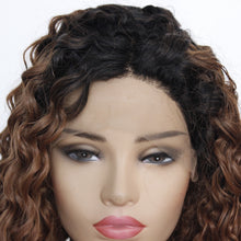 Load image into Gallery viewer, Rooted Brown Curly Lace Front Wig 501