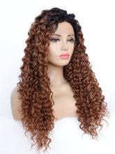 Load image into Gallery viewer, Rooted Brown Curly Lace Front Wig 501