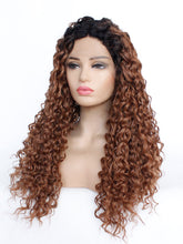 Load image into Gallery viewer, Rooted Brown Curly Lace Front Wig 501