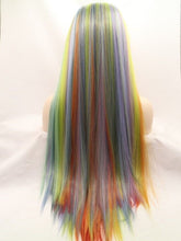 Load image into Gallery viewer, Rainbow Straight Lace Front Wig 622