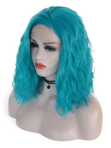 12" Ice Blue Wavy Lace Front Wig 021