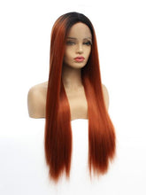 Load image into Gallery viewer, Black Root 130# Dark Auburn Lace Front Wig 163