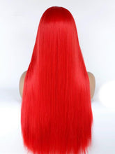 Load image into Gallery viewer, 26&quot; Hot Red Lace Front Wig 386