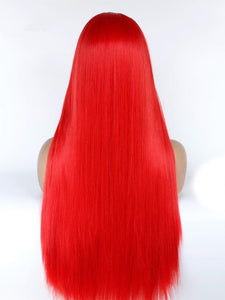 26" Hot Red Lace Front Wig 386