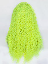 Load image into Gallery viewer, Neon Green Curly Lace Front Wig 423