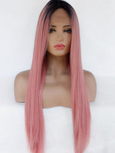Load image into Gallery viewer, Rooted Smoke Pink Lace Front Wig 393