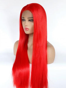 26" Hot Red Lace Front Wig 386